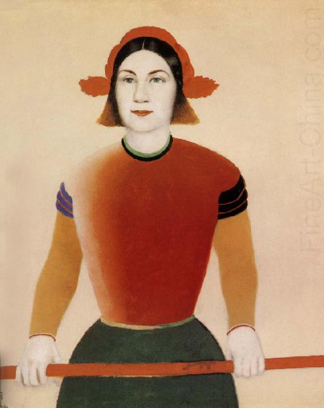 Kasimir Malevich The girl with red stick china oil painting image